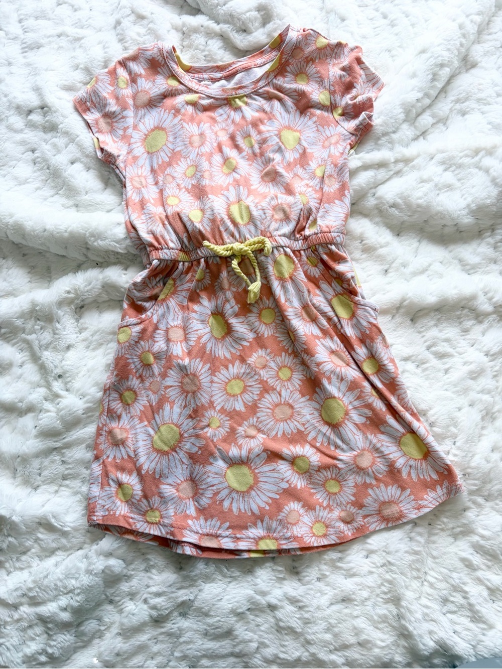 🌼 Kidgets Girls 4T Orange Daisy Dress